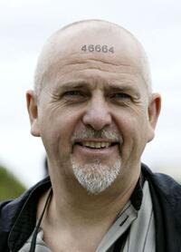Peter Gabriel at the press conference for the "46664 - Give One Minute of Your Life to Aids" concert.