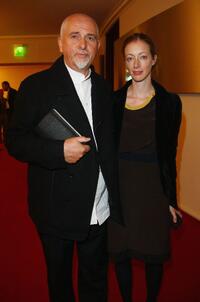 Peter Gabriel and his wife Meabh at the Quadriga Awards 2008.