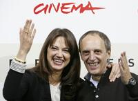 Asia Argento and her father Dario Argento at the photocall of "La terza madre" during the 2nd Rome Film Festival.