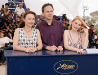 Catherine Frot, Denis Dercourt and Deborah Francois at the photocall to promote "La Tourneuse De Page" during the 59th International Cannes Film Festival.