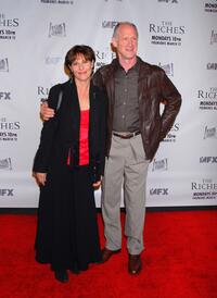 Bruce French and Guest at the premiere of "The Riches."