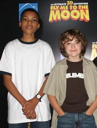 Phillip Daniel Bolden and Trevor Gagnon at the Los Angeles premiere of "Fly Me To The Moon."