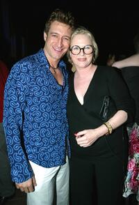 Robert Gant and Sharon Gless at the after party of the fourth season premiere of "Queer As Folk."