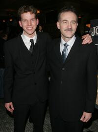 Stark Sands and Boyd Gaines at the after party of the opening night of the Broadway play "Journeys End."