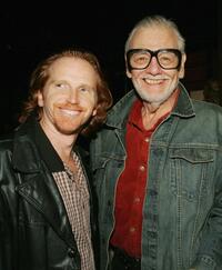 Courtney Gains and George Romero at the party to celebrate "Masters of Horror."