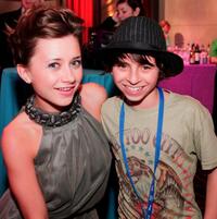 Olesya Rulin and Moises Arias at the after party of the DVD release of "High School Musical 2."