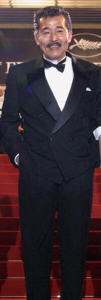 Tatsuya Fuji at the screening of "Akarui Mirai" during the 56th Cannes Film Festival.