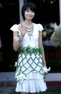 Gao Yuanyuan at the promotion for a company in Beijing.