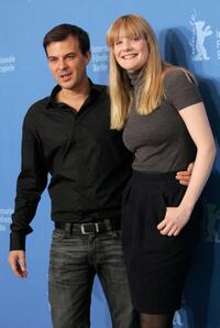 Director Francois Ozon and Romola Garai at the photocall of "Angel" during the 57th Berlin International Film Festival (Berlinale).