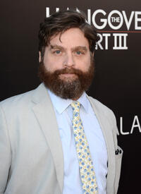 Zach Galifianakis at the California premiere of "Hangover Part III."
