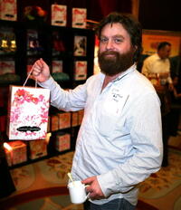 Zach Galifianakis at the Distinctive Assets gift lounge.