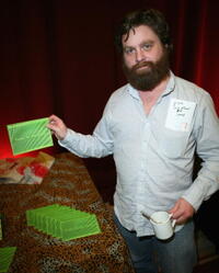 Zach Galifianakis at the Distinctive Assets gift lounge.