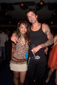 Mayte Garcia and Tommy Lee at the MTV 20th Anniversary party.