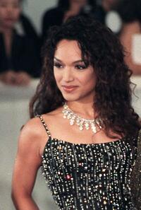 Mayte Garcia at the De Beer and Versace "Diamonds are forever" charity fashion event.