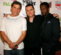 Nick Chinlund, Amir Mann and Edi Gathegi at the world premiere of "The Fifth Patient" during the CineVegas film festival.