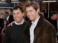David Beaubaire and John Gatins at the premiere of "Dreamer."