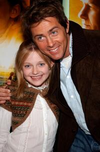 Dakota Fanning and John Gatins at the screening of "Dreamer."
