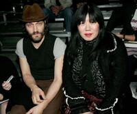 Vincent Gallo and designer Anna Sui at the Marc Jacobs Fall 2005 show during the Olympus Fashion Week.