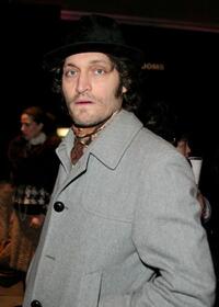 Vincent Gallo at the 2004 Olympus Fashion Week.