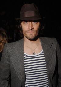 Vincent Gallo at the Anna Sui Spring 2007 Fashion show during the Olympus Fashion Week.