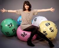 Gemma Arterton at the "The National Lottery's Britain Has Balls Tour."