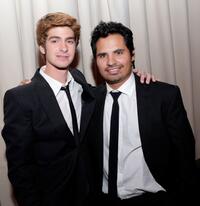 Andrew Garfield and Michael Pena at the opening night gala premiere of "Lions For Lambs" during the AFI FEST 2007.