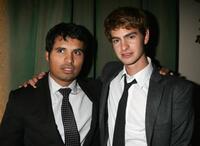 Michael Pena and Andrew Garfield at the after party of the premiere of "Lions for Lambs."