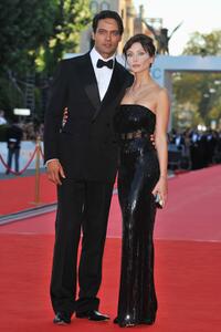 Gabriel Garko and Isabella Orsini at the opening ceremony and premiere of "Burn After Reading" during the 65th Venice Film Festival.