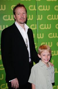 Donnie Wahlberg and Nathan Gamble at the CW Television Network Upfront.