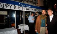 Michael Gambon and Jeremy Ironsat at the Harold Pinter's 75th Birthday celebrations.