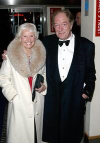 Michael Gambon and Sonya D'Artois at the London Premiere of "Charlotte Gray".