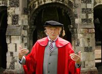 Michael Gambon at the Canterbury Cathedral before receiving an Honorary Degree from the University of Kent.