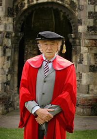 Michael Gambon at the Canterbury Cathedral before receiving an Honorary Degree from the University of Kent.