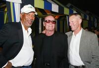 James Garner, Sam Shepard and Morgan Freeman at the Los Angeles after-party for premiere of "The Notebook".
