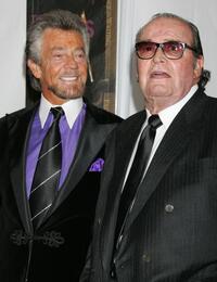 James Garner and Stephen J. Cannell at the Paddy Chayefsky Television Laurel Award pose in the press room during the 2006 Writers Guild Awards.