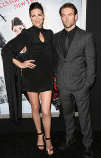 Monique Ganderton and Guest at the California premiere of "Hansel And Gretel Witch Hunters."