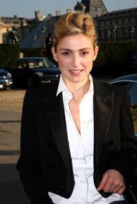 Julie Gayet at the Hermes fashion show during the Spring/ Summer 08 fashion week.