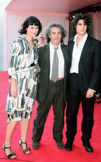 Clotilde Hesme, Philippe Garrel and Louis Garrel at the premiere of "Les Amants Reguliers" during the 62nd Venice Film Festival.