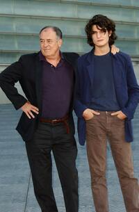 Director Beranrdo Bertolucci and Louis Garrel at the photocall of "The Dreamers" during the 51st San Sebastian Film Festival.