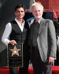 John Stamos and Anthony Geary at the Hollywood Walk of Fame.