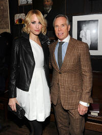 Ruta Gedmintas and designer Tommy Hilfiger at the Tommy Hilfiger Fall 2011 Men's Collection in New York.