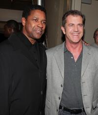 Mel Gibson and Denzel Washington at the industry screening of "American Gangster".