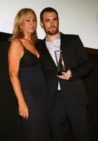 Elio Germano and Guest at the Kineo "Diamanti al Cinema Italiano" Award Ceremony during the 65th Venice Film Festival.