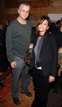 Gina Gershon and Tim Robbins at the Nest Foundation Benefit in New York City.