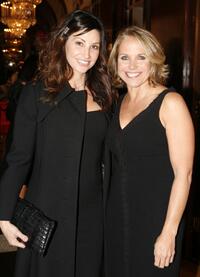 Gina Gershon and Katie Couric at the Project A.L.S "Tomorrow Is Tonight" tenth anniversary celebration at The Waldorf Astoria.