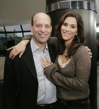 Jami Gertz and Oppenheim at the premiere of "Keeping up with the Steins" at the Pacific Design Center.