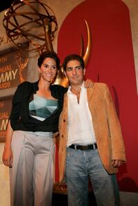 Jami Gertz and Michael Imperioli at the 57th Annual Primetime Emmy Awards Nominations at the Academy of Television, Arts and Sciences.
