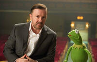 Ricky Gervais in "Muppets Most Wanted."