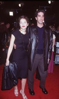 Mili Avital and David Schwimmer at the premiere of "Cruel Intentions."