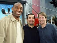 Producer Broderick Johnson, Steven Wegner and Jeff Foxworthy at the premiere of "Racing Stripes."